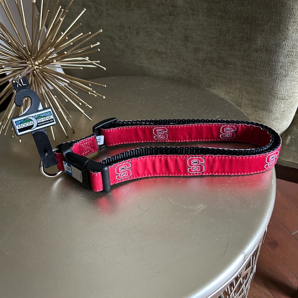 “NEW” MOON SHINE NC STATE DOG COLLAR